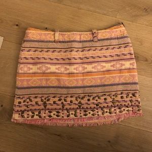 Free People Pastel Multicolored Studded Mini Skirt